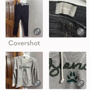EverLane High-Rise Skinny Jeans+Siena College sweatshirt SzS